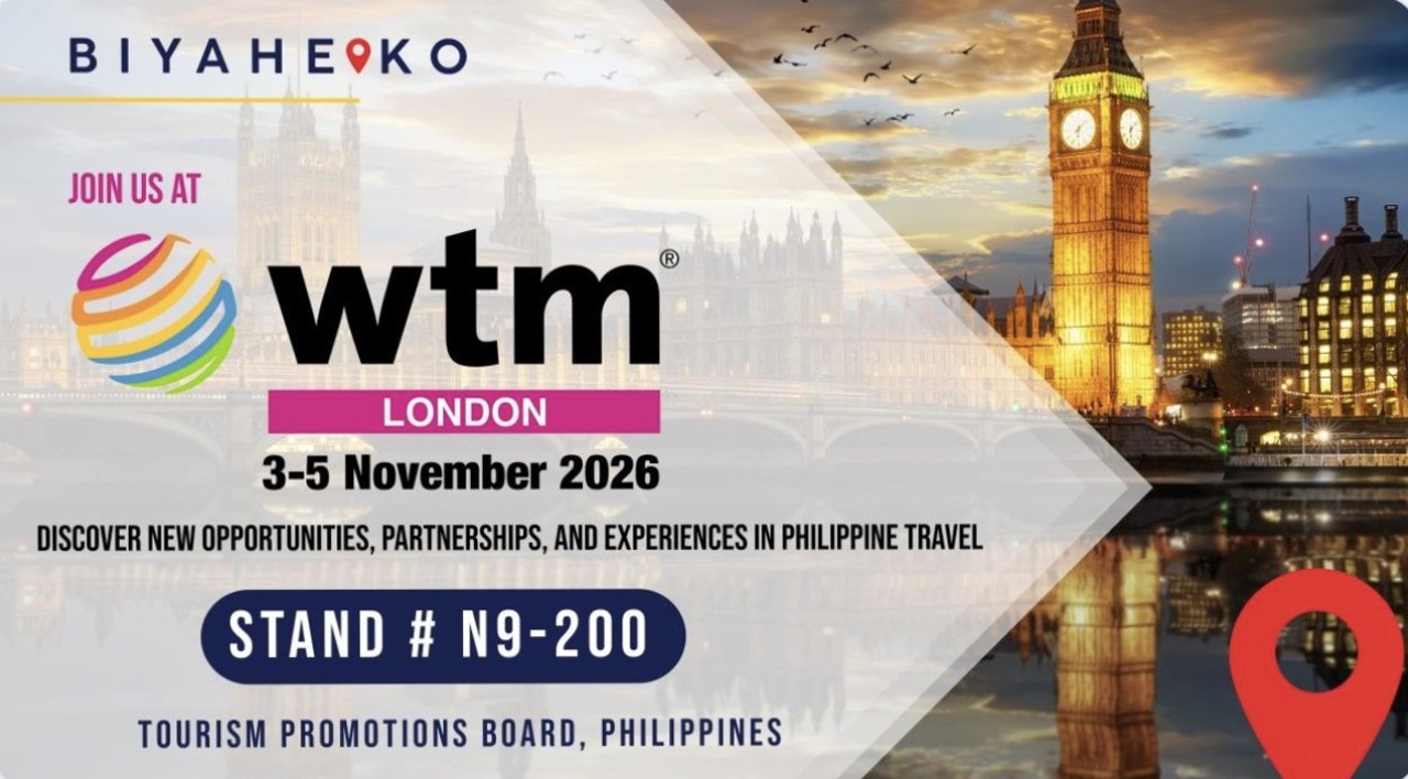 Join Biyaheko at WTM London, 3–5 November 2026, Stand N9-200, with the Tourism Promotions Board, Philippines